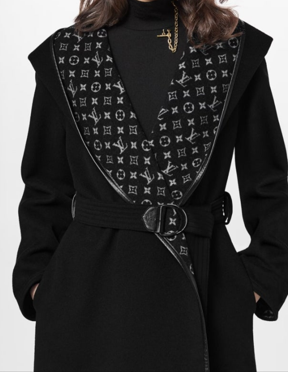 Louis Vuitton Hooded Wrap Coat