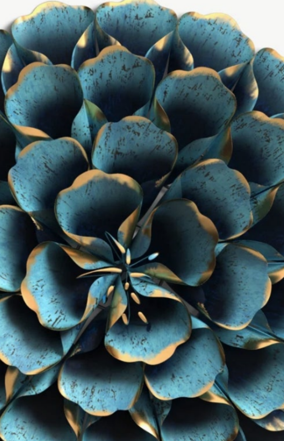 Handmade Traditional Plants & Flowers Wall Decor on Metal