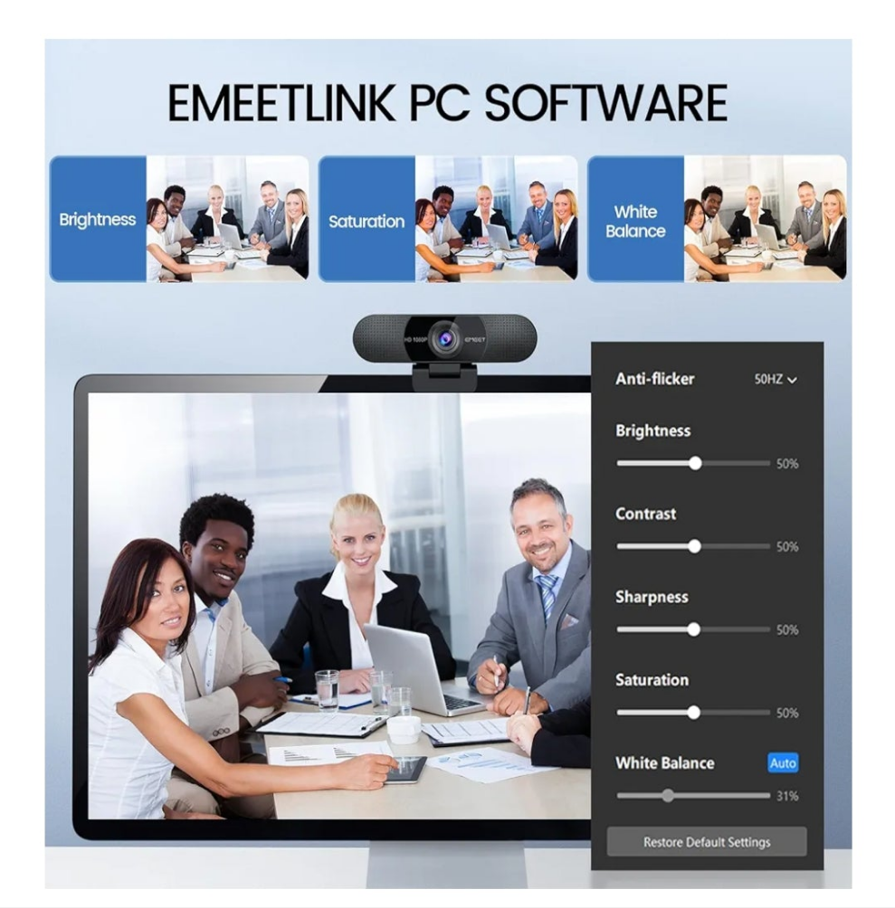 1080P Webcam with Microphone, C960 Web Cam, 2 Mics, 90° FOV, USB Type-A & A-to-C Adapter, Plug&Play Computer Camera for Online Calling, Zoom/Teams/Facetime, Switch 2 Camera Support, 2025 Version