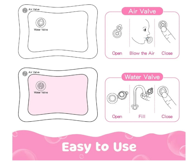 Tummy Time Water Mat for Baby Girl Baby Girl Toys for 3 to 12 Months Great Baby Girl Gifts Promote Baby Girl Sensory Development