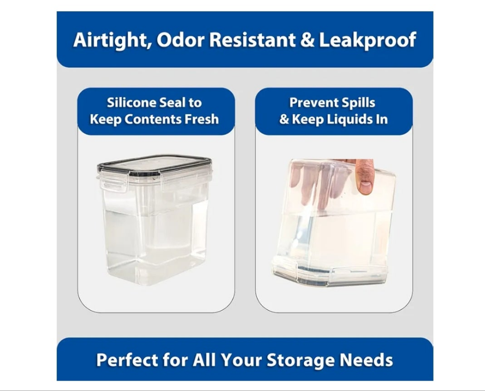 42 PACK Airtight Food Storage Containers Set with Lids for Kitchen & Pantry Organization - BPA-Free for Cereal, Pasta, Rice, Vegetables, Fruits & Flour - Markers & Labels Included