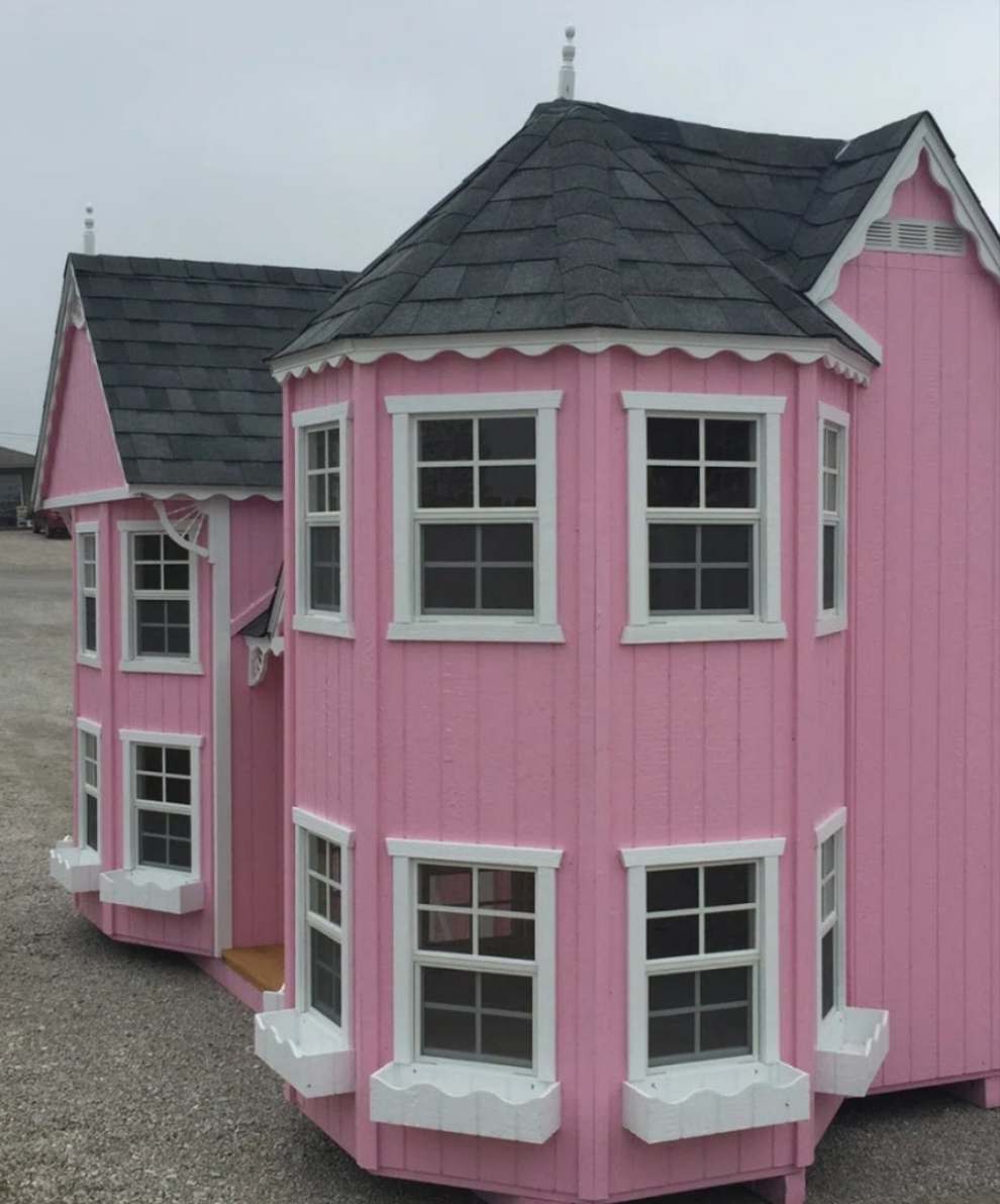 Pink Victorian Mansion Playhouse For a Princess oh my