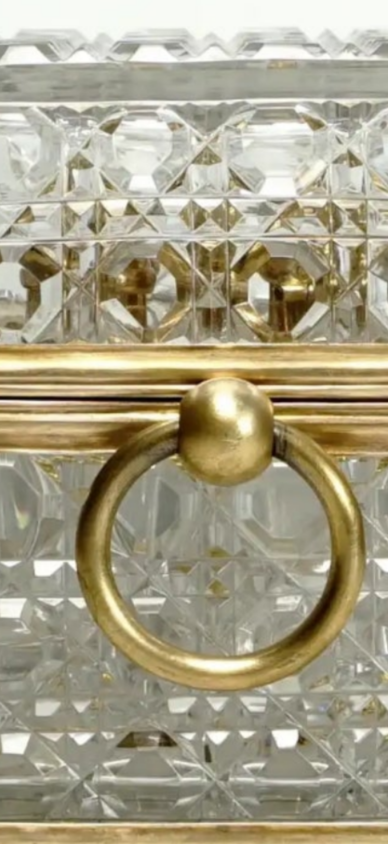 Cut Crystal Perfume Box, Casket