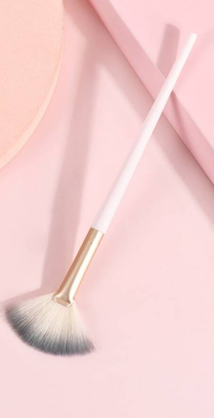 1pc Fan-shaped Soft Brush For Highlighting Makeup