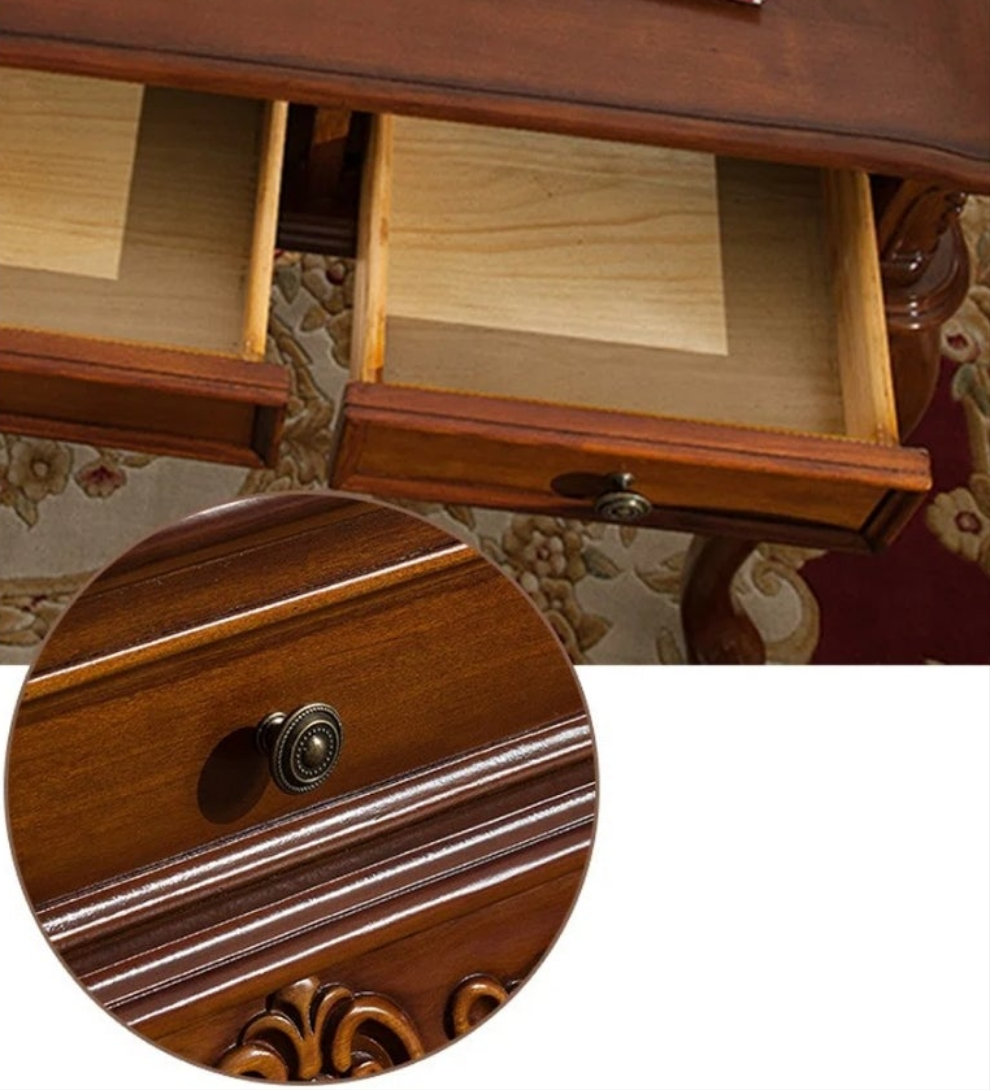 Birch Solid Wood Desk and Chair Set For the Mature Individual