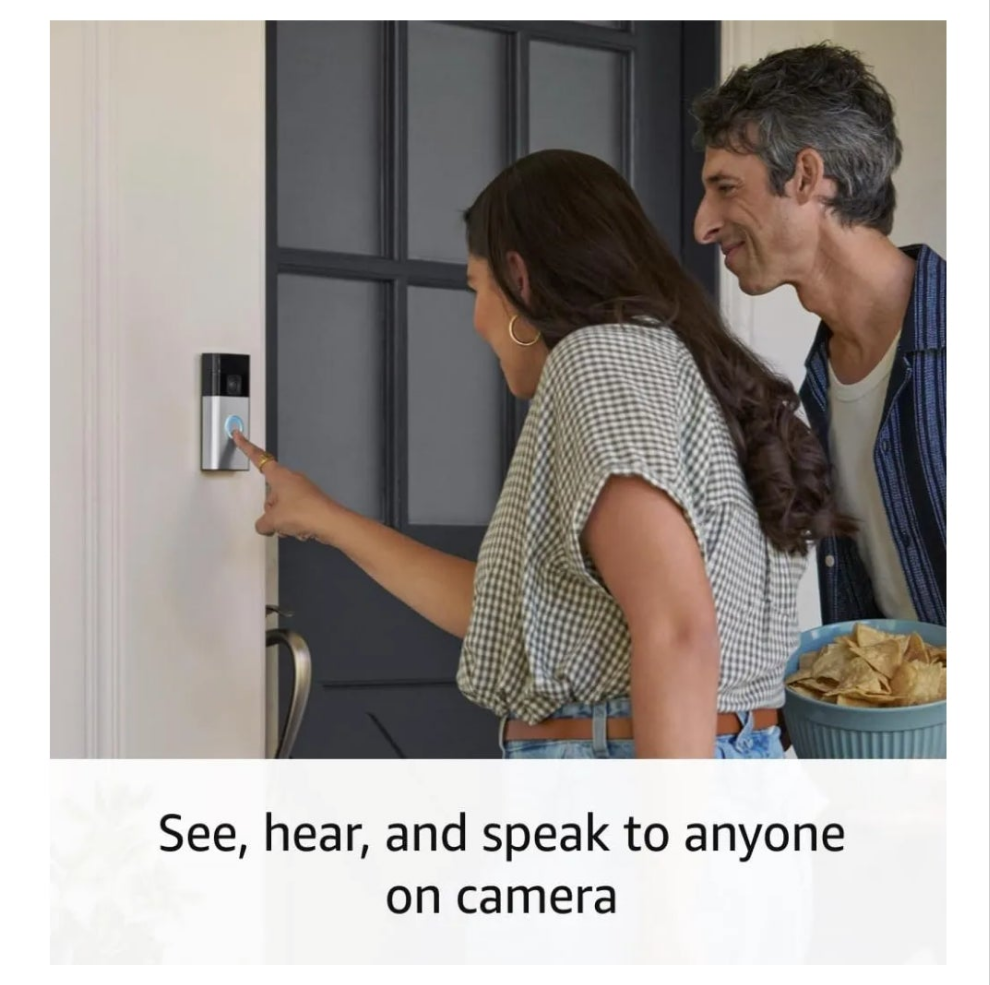 Ring Battery Doorbell | Home or business security with Head-to-Toe Video, Live View with Two-Way Talk, and Motion Detection & Alerts (newest model),