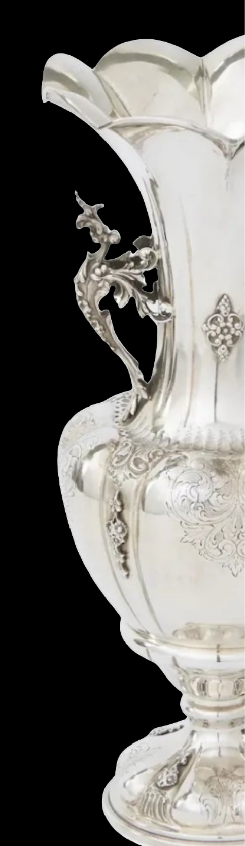 Large Sterling Silver Decorative Vase / Piece 925 silver