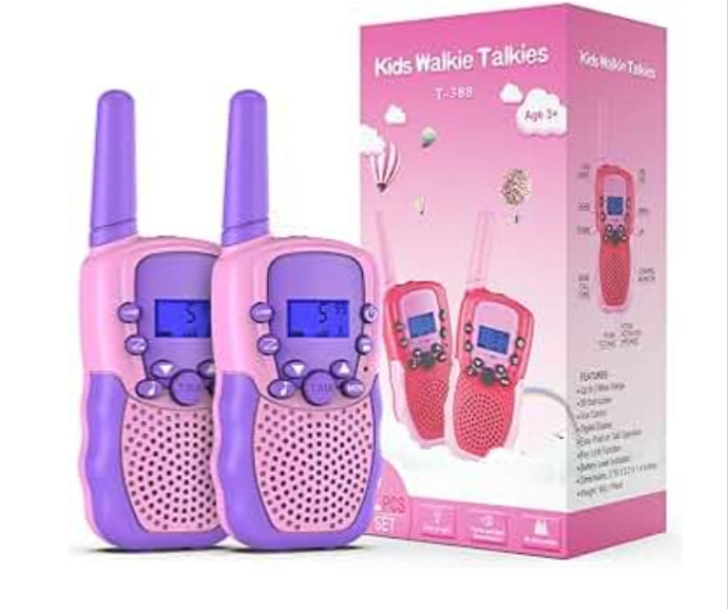 Walkie Talkies for Kids 22 Channels 2 Way Radio Toy with Backlit LCD Flashlight, 3 Miles Range for Outside, Camping, Hiking