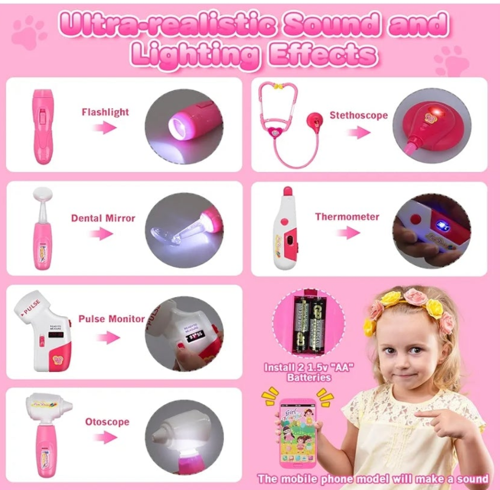 Doctor’s Kit Play Set - Doctor Role Play Set, Doctor Kit For Toddlers And Kids Ages 3+