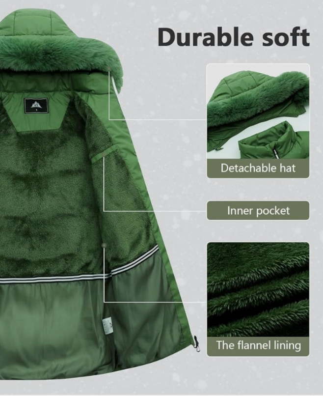 Women's Winter Windproof Warm Down Coats Waterproof Thicken Hooded fashions Puffer Jacket