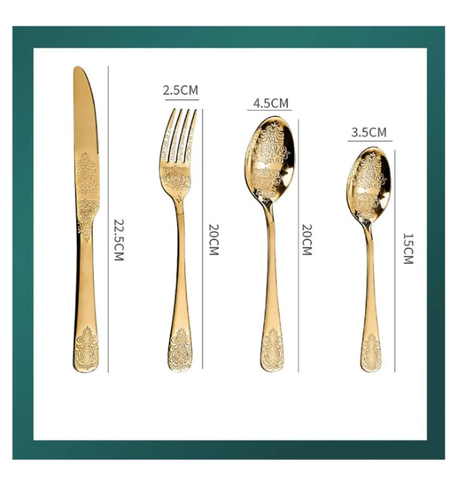 Cutlery Set for 8 Sterling Silver Silverware Set Forks Utensil Sets 32-PCS Apartment Essentials Kitchen Utensils Set Mirror Polished Glyphs Durable Ergonomic Dishwasher Safe Family Gatherings Silver