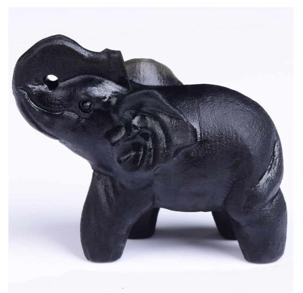 1.8 Inch White Jade Elephant Crystal Decor, Healing Crystal Cute Figurines,White Elephant Gemstones Decorations Statue, Lucky Reiki Stones in Home and Office Meditation Gift for Women and Men