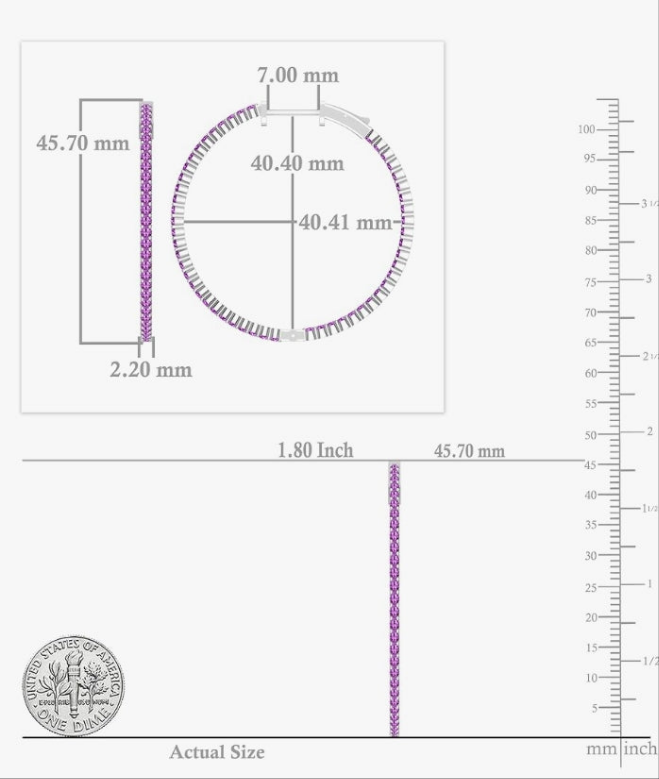 Diamond Classic Thin Inside Out Hinged Post Hoop Earrings for Women in 925 Sterling Silver