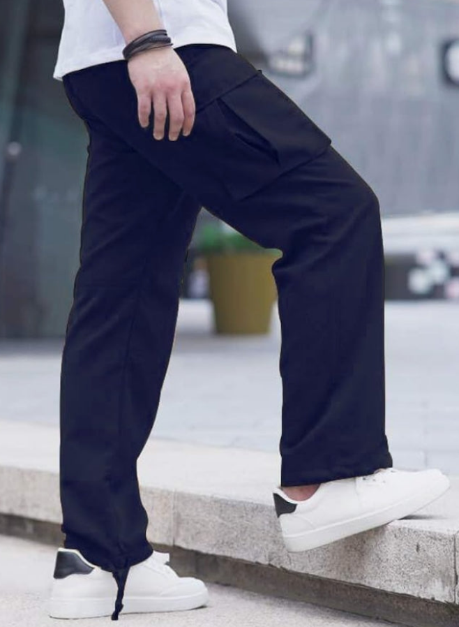 Mens Cargo Pants Casual Hiking Pants Joggers Athletic Pants Cotton Loose Straight Sweatpants for Men