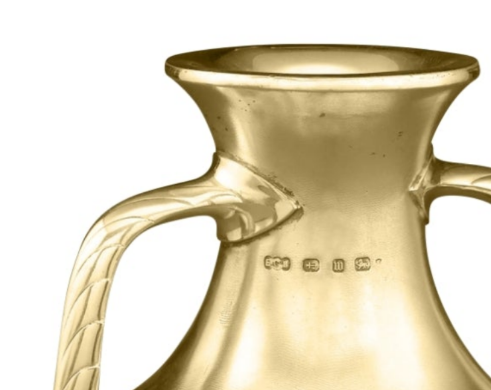 Beautiful Silver Gilt Portland Vase by Elkington & Co.