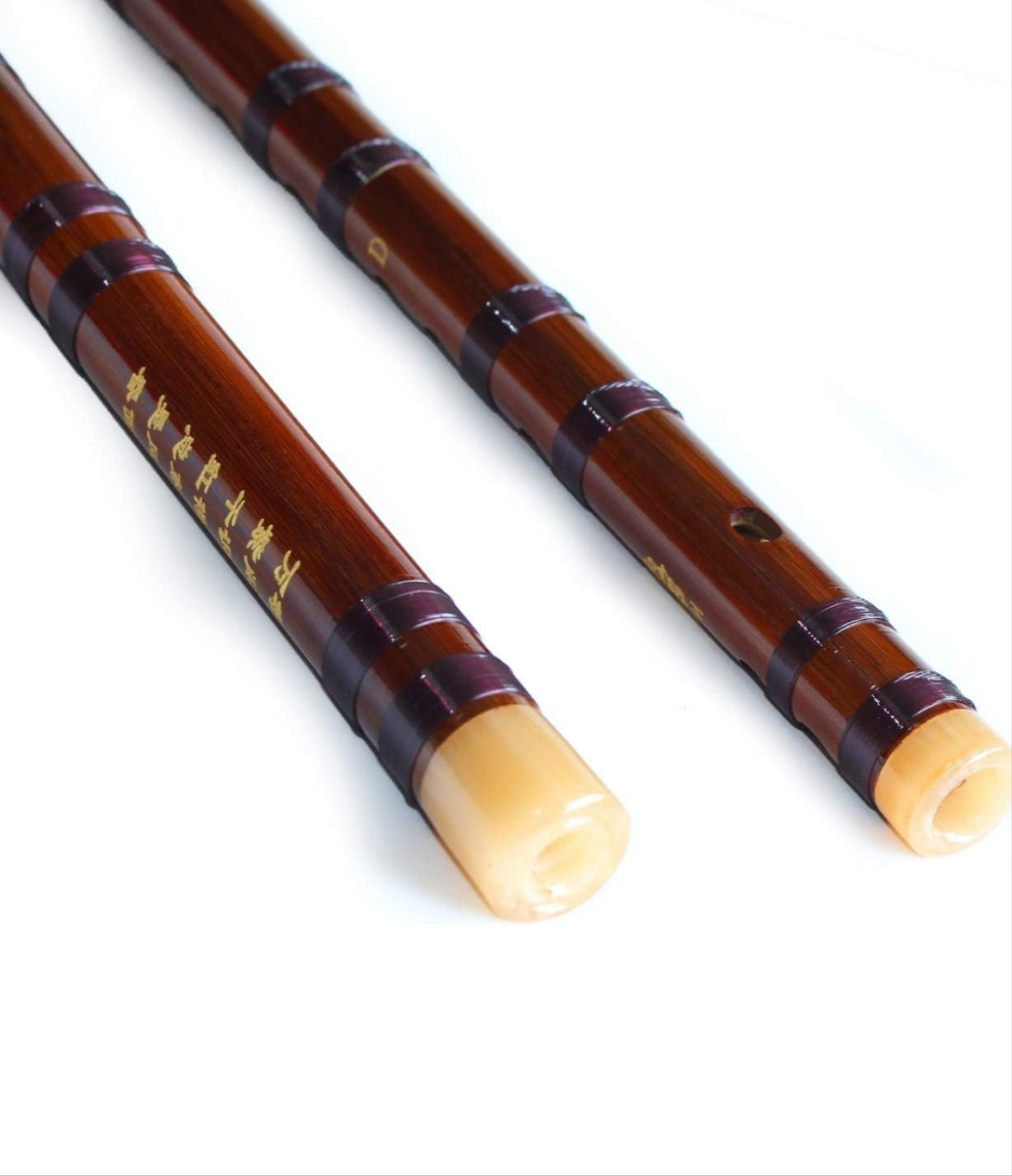 Vintage Style Bamboo Flute Chinese Musical Instrument Traditional Dizi (KEY D)