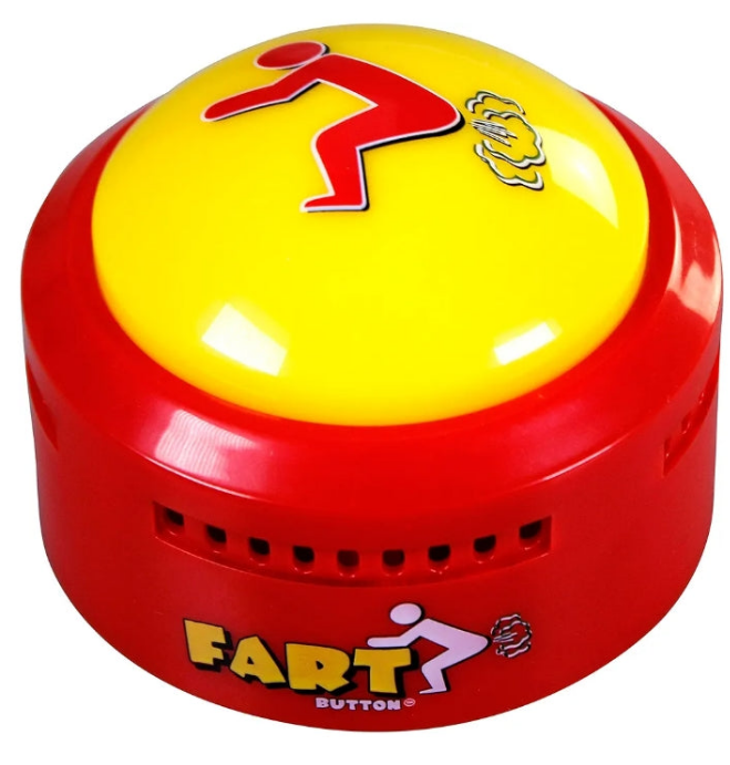 Fart Button - Lights Up and Plays 20 Funny Fart Sounds - Hilarious Talking Toy for Fart Games, Fart Pranks, Office Humor, Stress Relief and More