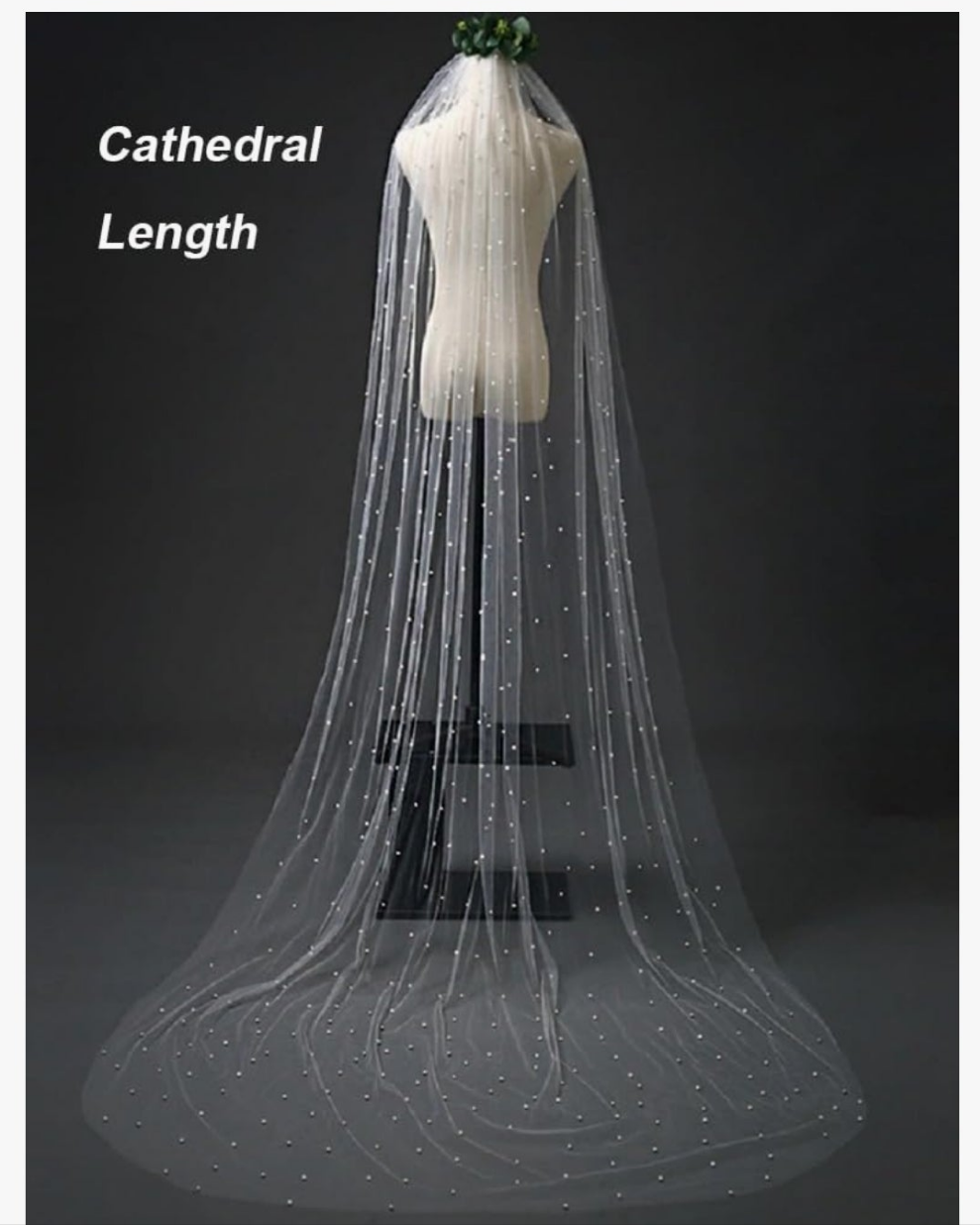 1 Tier Pearl Wedding Bridal Veil With Metal Comb
