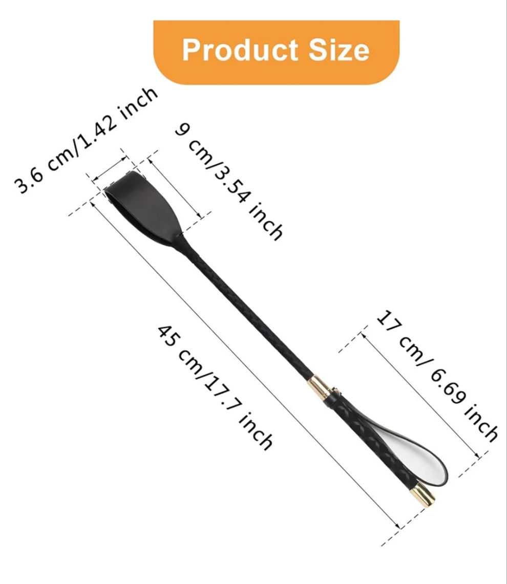 Coolrunner Riding Crop for Horse, 18 Inch Horse Whip with PU Leather Equestrianism Horse Crop Double Slapper