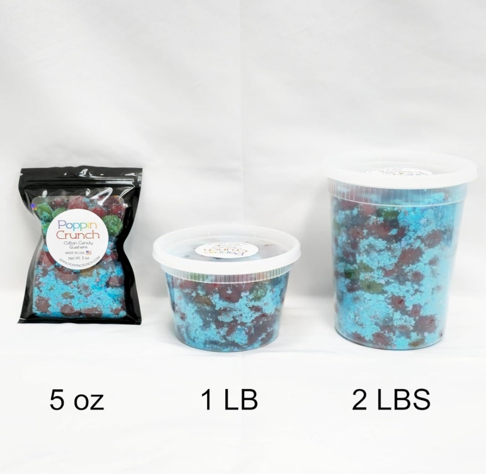 Cotton Candy Gushers Candy Snacks, 1-2 LBS, Choice of Sweet or Sour Bonbon Gummy Candies (5 Ounces, Sweet)
