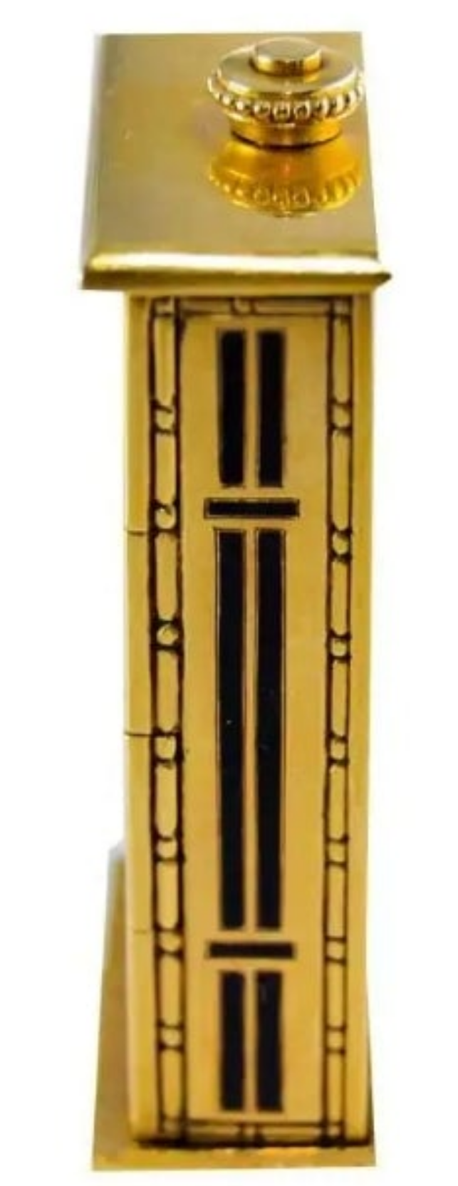 Tiffany & Co. 18kt Yellow Gold and Enamel Small Desk Clock 1920's