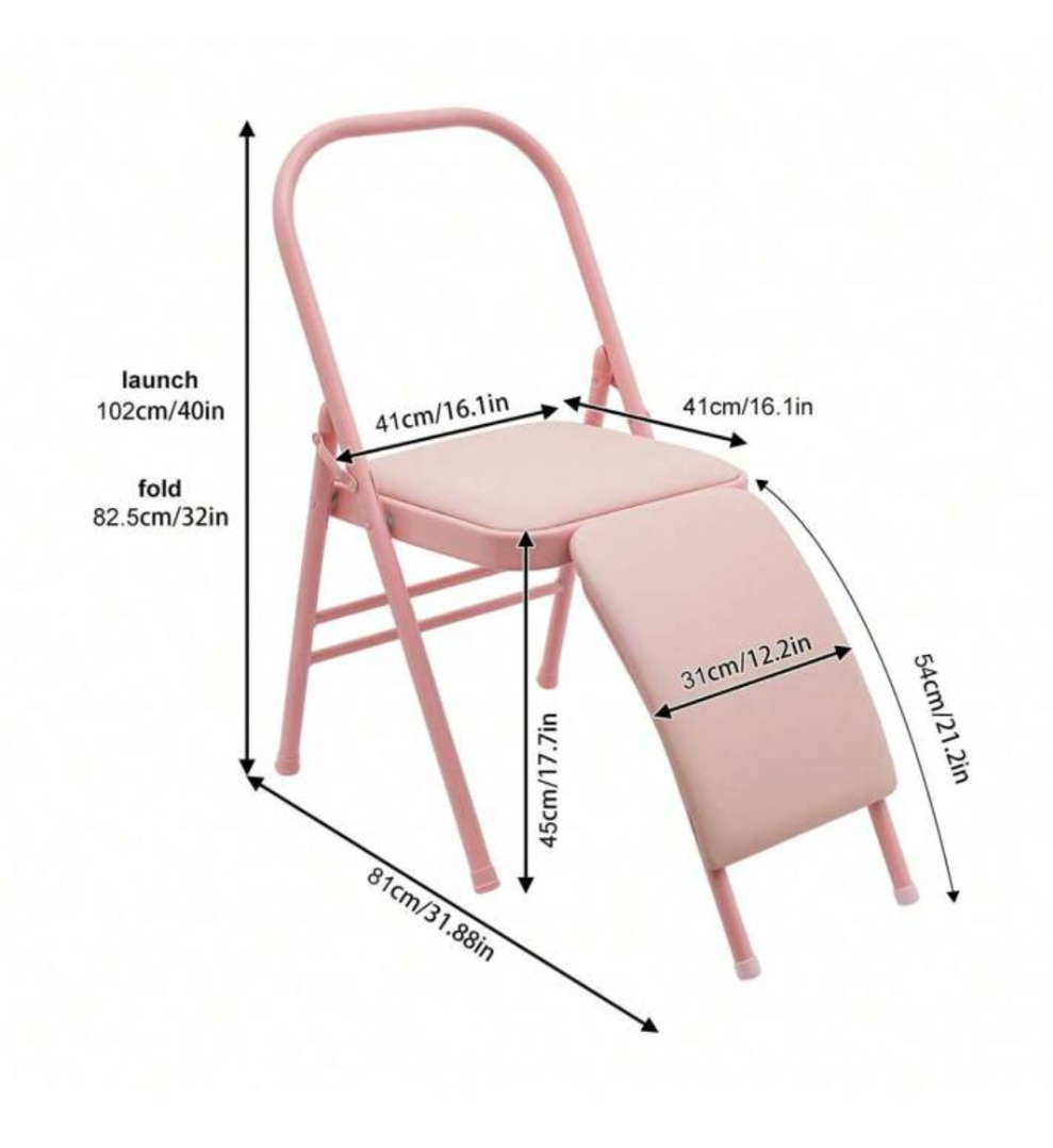 Foldable Yoga Chair-Pink iron