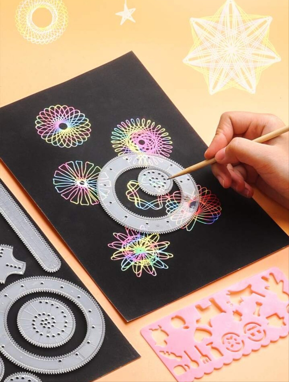 50pcs Scratch Paper & 5pcs Bamboo Stick Back To School