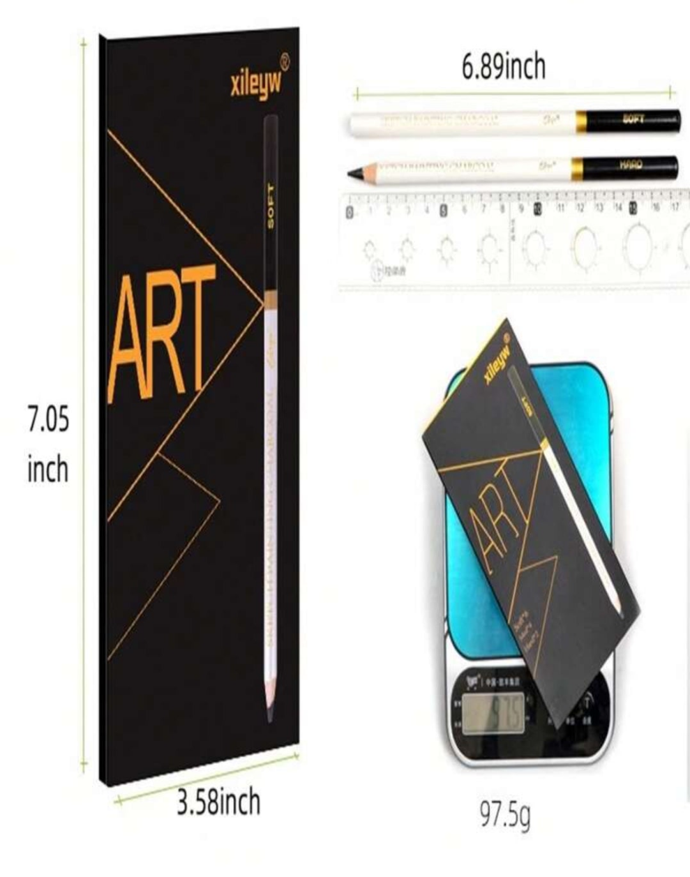 Sketch Charcoal Pencil Set, Drawing Pencils With Soft/Hard Black Charcoal, Exclusive Sketch Art Supplies Back To School wood