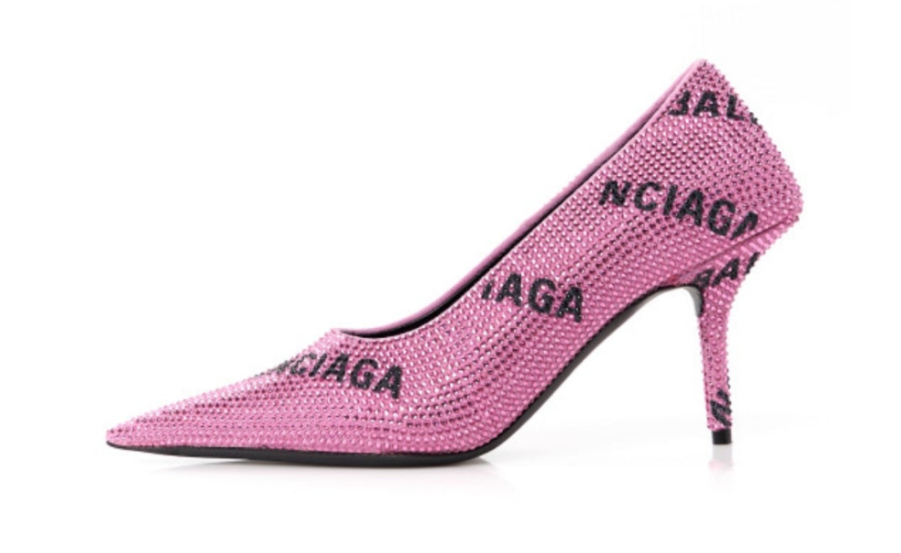 Balenciaga Square Knife Embellished Pink Pumps women's