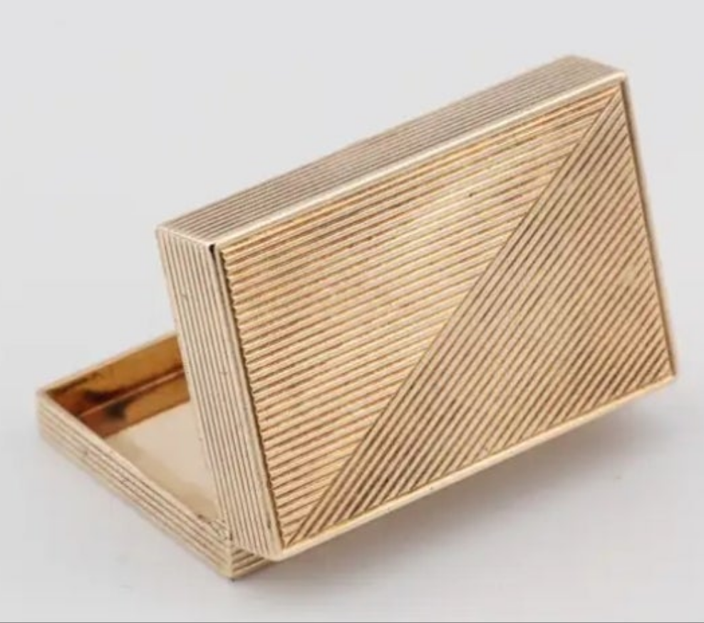14k Gold Tiffany & Co. Heavy Vintage 14k Gold Pill Box hallmark of 1970s design