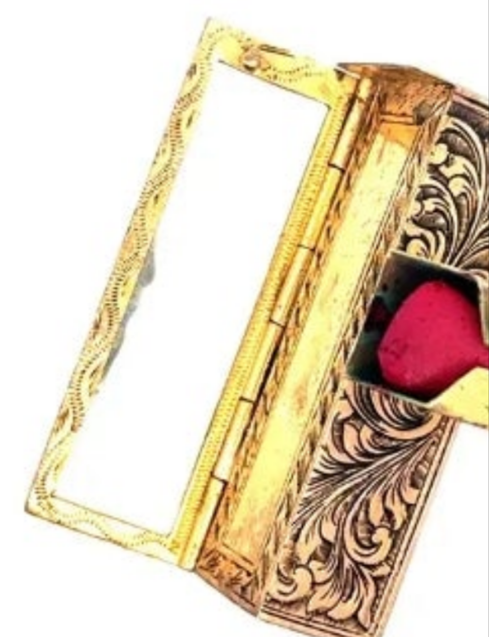 Victorian Ruby Sapphire Emerald Demantoid Silver Gold Plated Powder Lipstick SetEmerald,Garnet,Ruby,Sapphire gold plated silver
