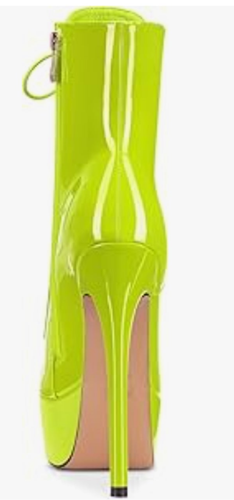 Women Ankle Boots Short Bootie Platform Stiletto High Heel Round Toe Dress Shoes Lace-up Patent 6.5 Inch