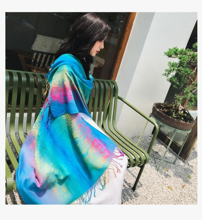 Fashion Women's Silk Scarf Luxury Satin Shawl Wraps