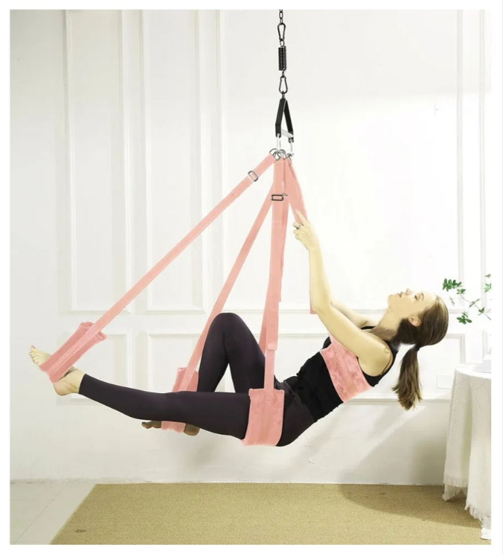 Adult Sex Swing and 360 Degree Spinning Indoor Swivel Ceiling Set with Premium Paint Stand and Widened Thick Comfortable Swing for Couples (Ultimate Enhanced)