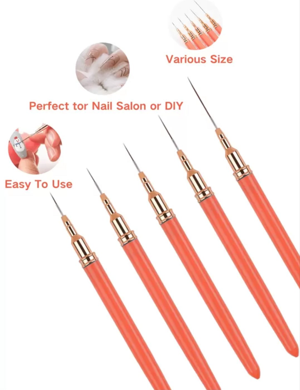 10 Pcs Nail Art Brushes Set,Nail Art Brushes, Nail Design Brushes, Paint Drawing Liner Nail Art Tools,Double-Ended Nail Point Drill Pen, UV Gel Painting Nail Design Brush Pen, Nail Dotting Pen Brush Kit Nail Art Tool, Dual-Ended Nail Art Liner Brushes,For