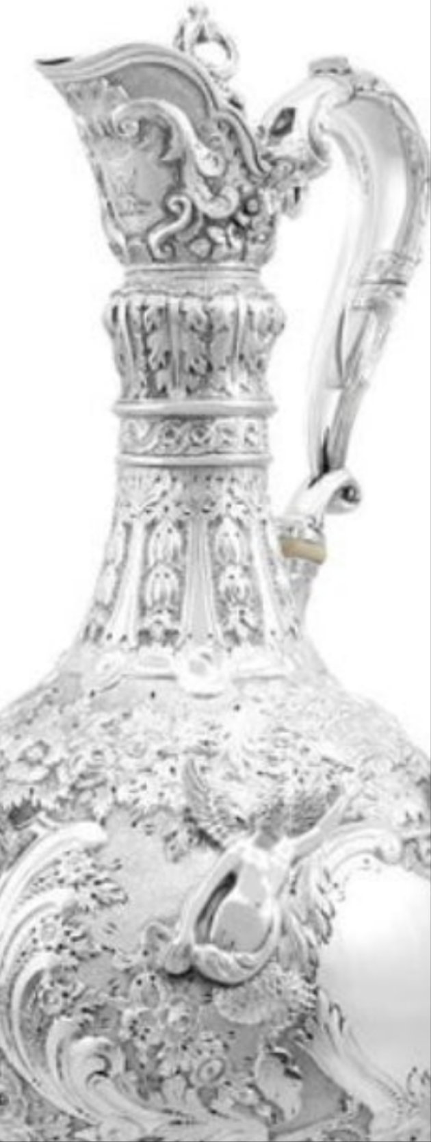 Stunning 925 Victorian Sterling Silver Jug in The Armada Style