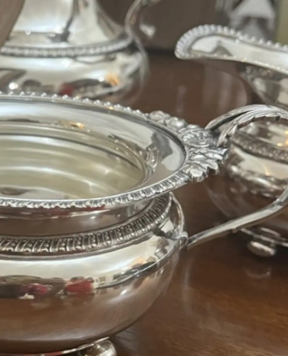 Important English Sterlilng Silver tea and coffee set by Mappin & Webb