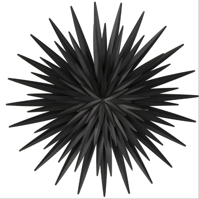 Wall Decor Large Layered 3D Wall Sculpture, Wall Art 28" x 3" x 28", Black