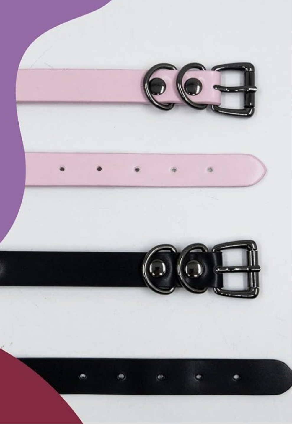 Heart Choker Collar For Women, Punk Gothic O-ring Slip Chain Necklace with Adjustable Vegan Leather Buckle