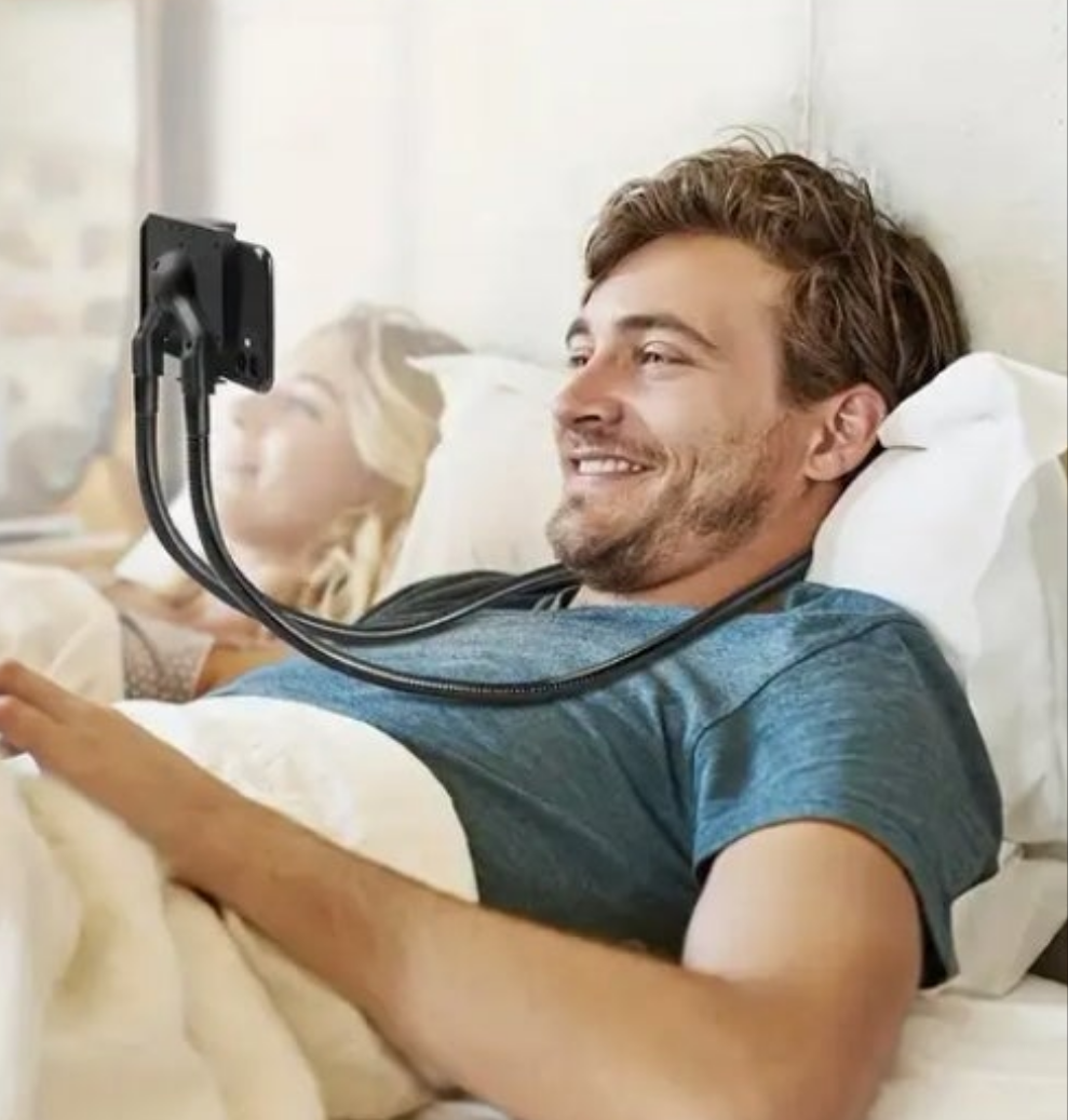 Phone holder 1 piece General New Multifunctional Creative Mobile Live Streaming Neck Stand Desktop Neck Hanging Cantilever Phone Stand material ABS