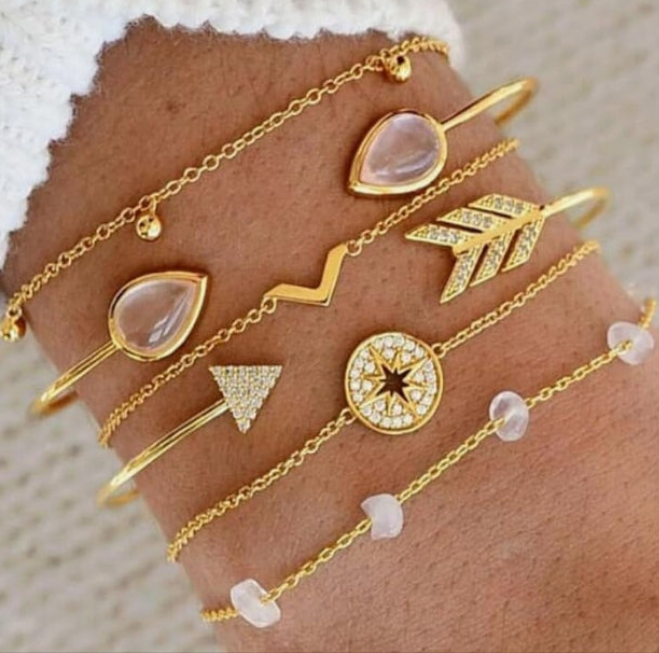 69 Pieces Gold Jewelry Set for Women Fashion Costume Jewelry Gold Plated Necklace Bracelet Gold Earrings Set for Women