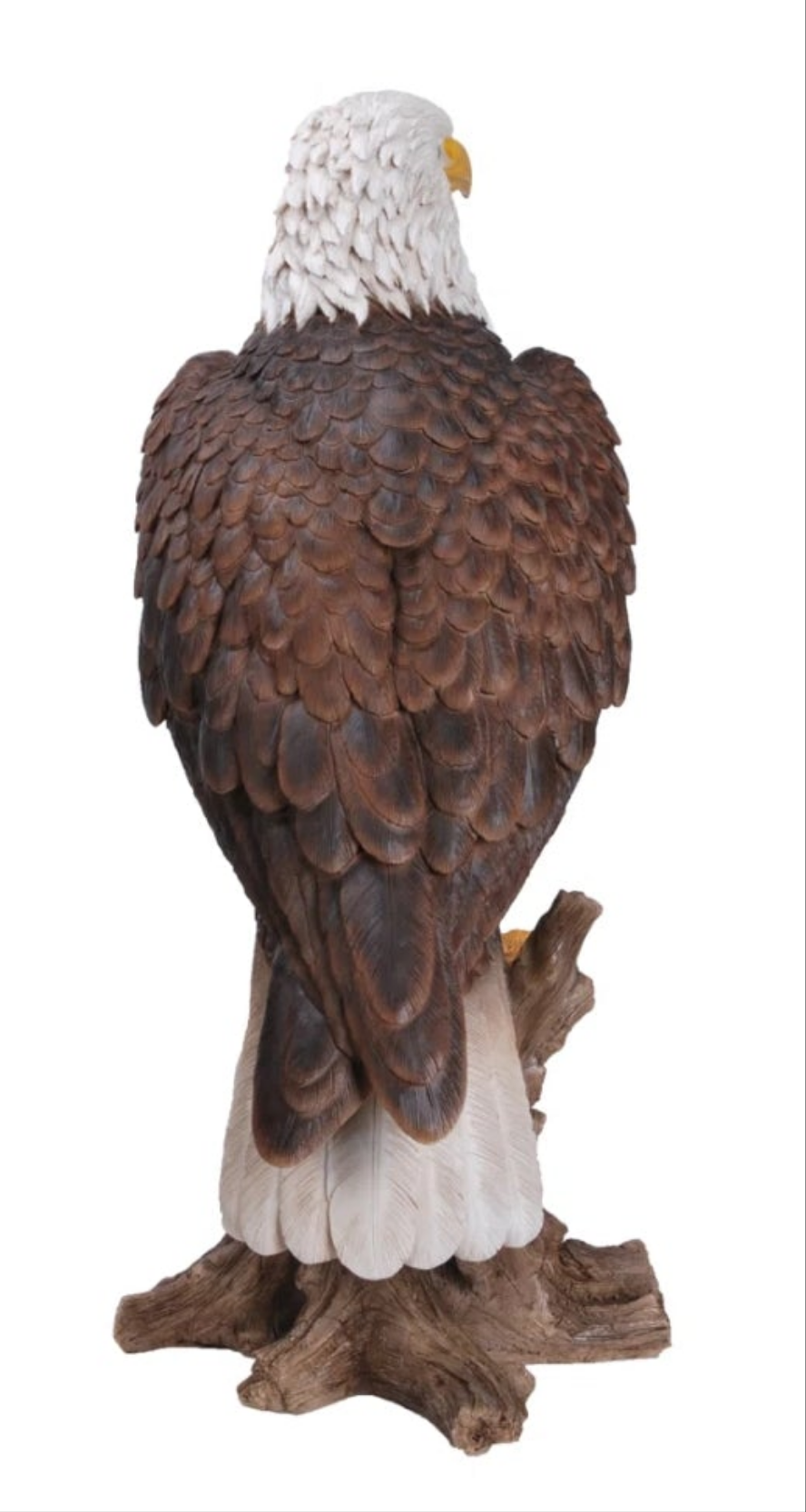 Bald Eagle on Stump Statue Outdoor Garden Porch Walkway