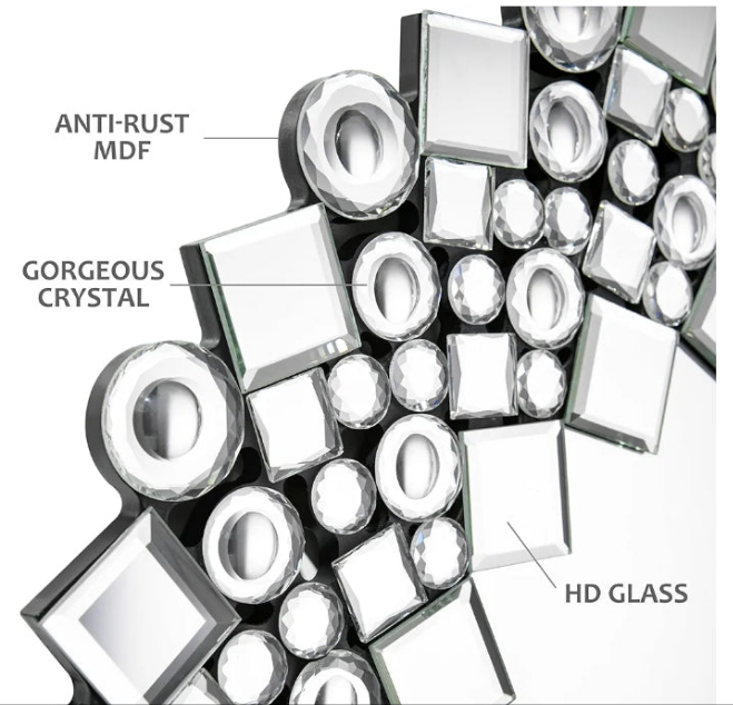 Gorgeous Luxury Mirrors for Bedroom Livingroom Hallway 31.5'' x31.5''