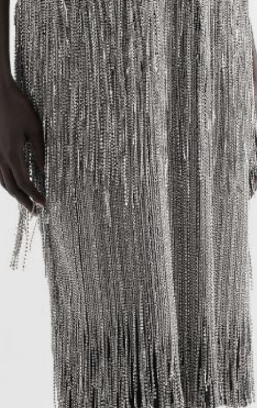 Dolce And Gabbana Marquisette calf-length dress with sequined fringing