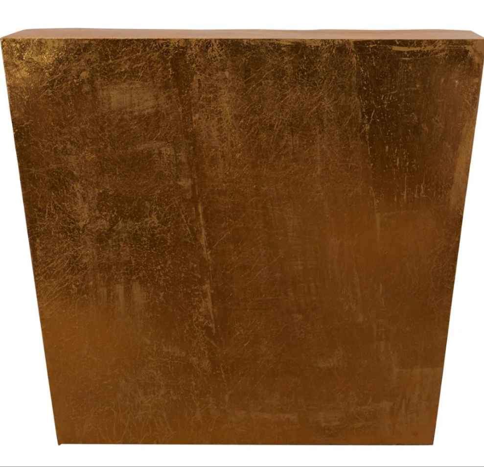 Console Table iron distressed metal gold tone