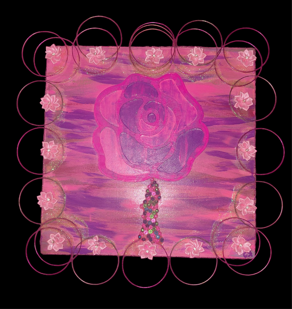 COCOMONEY ART FLOWER POWER 12×12 Custom 1 of 1 painting