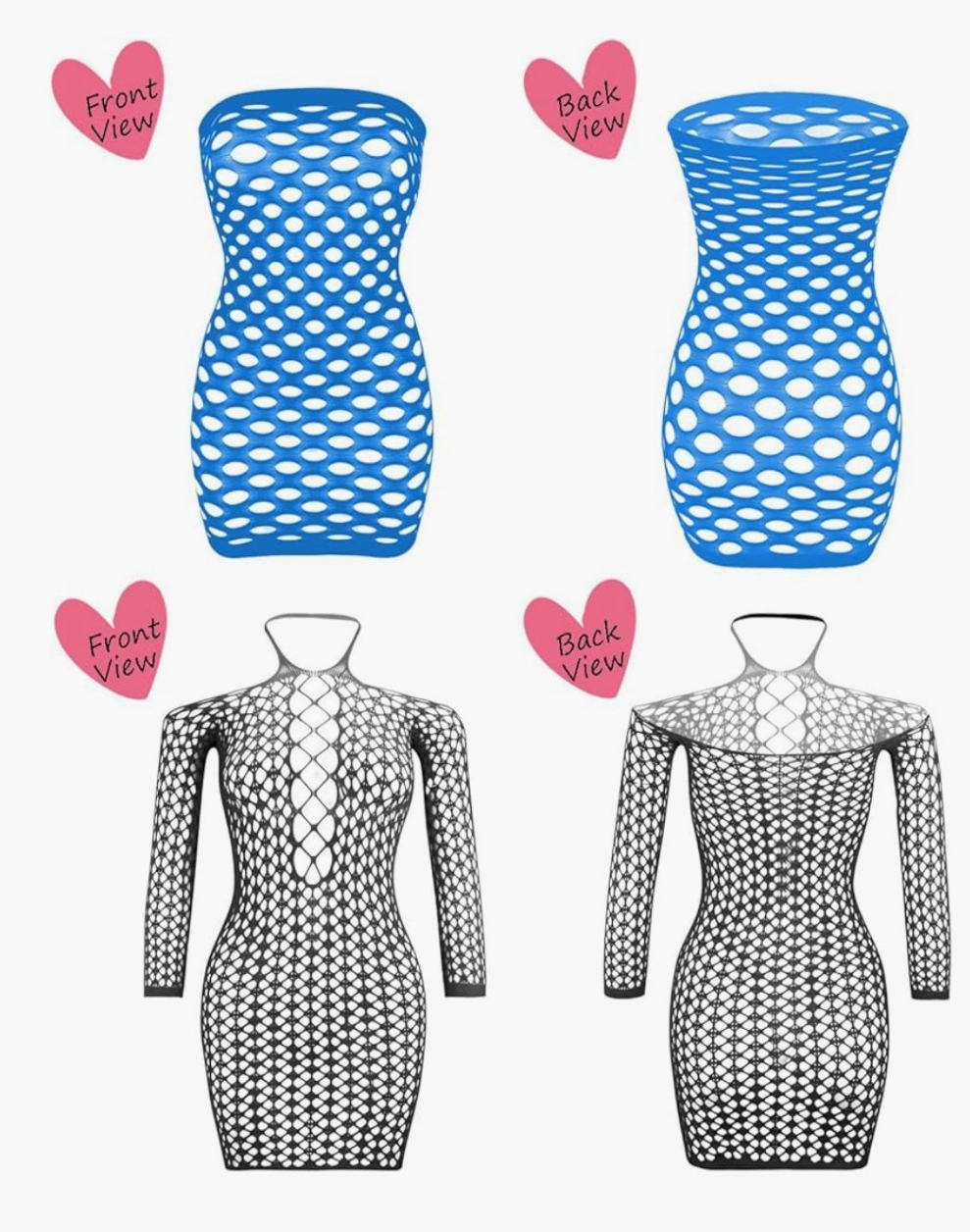 12 pack Lingerie BabyDoll Fishnet Bodysuits Sexy Nightwear(12 Pack)