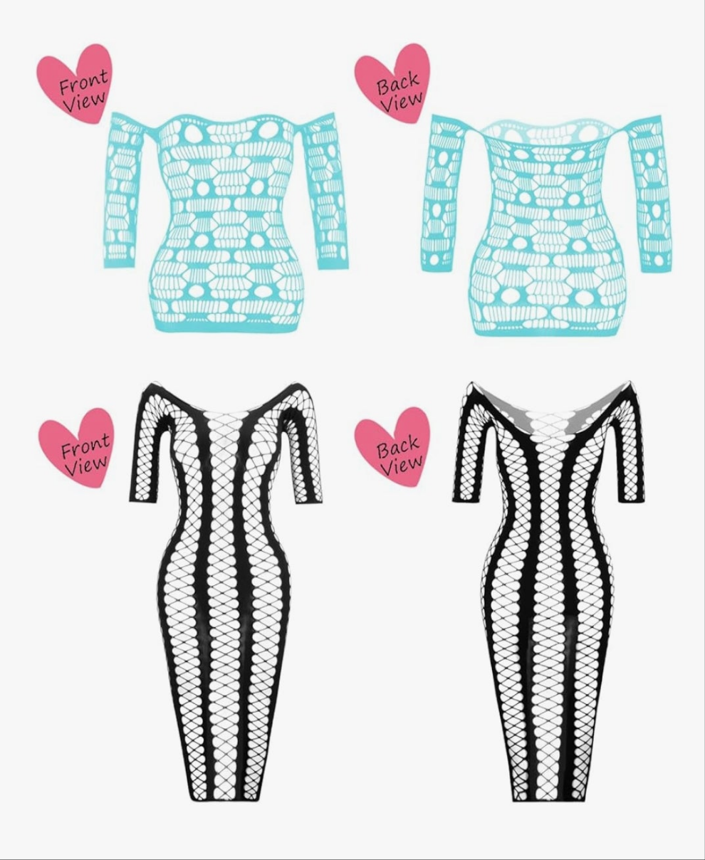 12 pack Lingerie BabyDoll Fishnet Bodysuits Sexy Nightwear(12 Pack)
