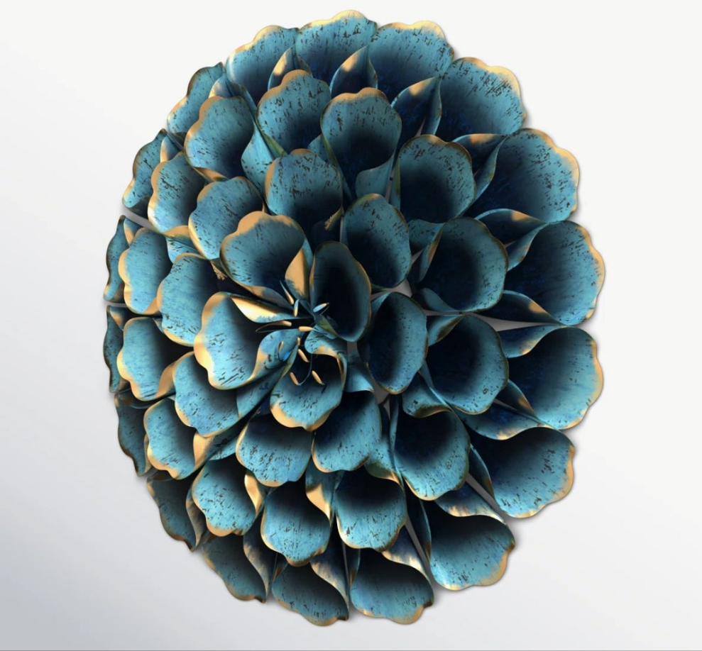 Handmade Traditional Plants & Flowers Wall Decor on Metal