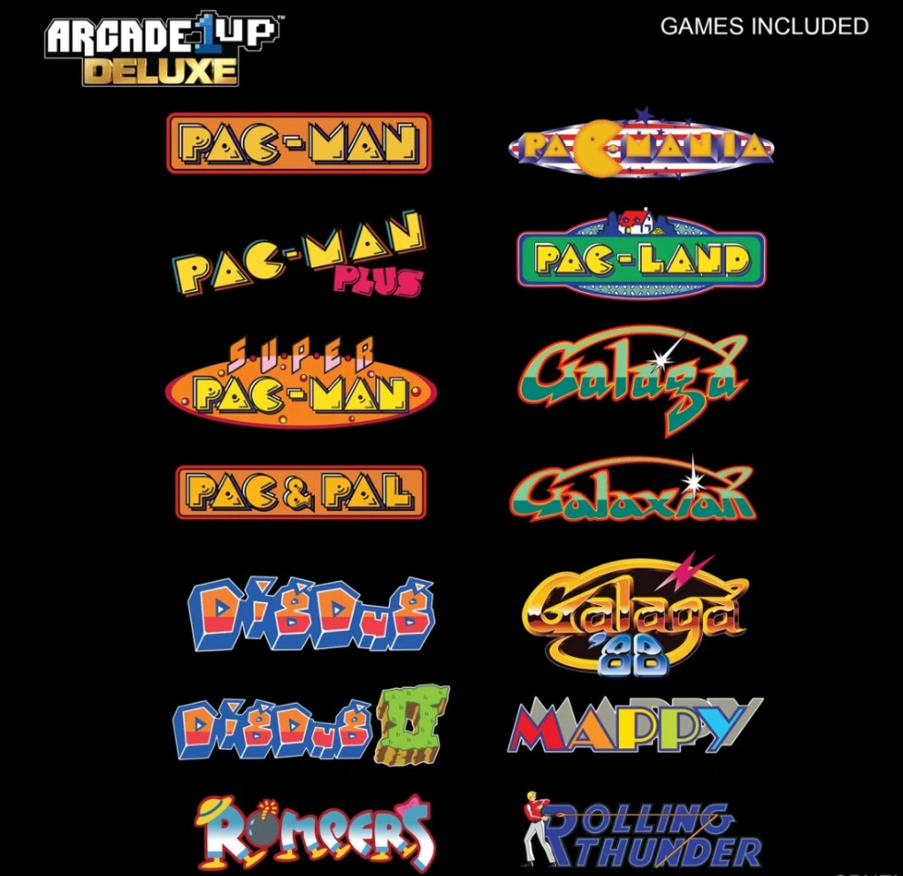 GALAGA 1981 DLX ED...OR Pacman Legacy Arcade DLX ED...OR Nba Jam Deluxe 2-player Control Panel Arcade Machine Console...ORMORTAL KOMBAT II ARCADE DLX ED